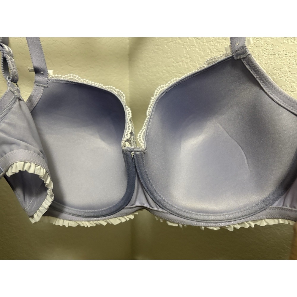 Adore Me Purple Floral Lace Underwire Full Coverage Contour Bra 38G Hook & Eye - Picture 9 of 9